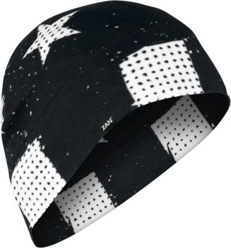 BEANIE SPORTFLEX BK WH FLAG