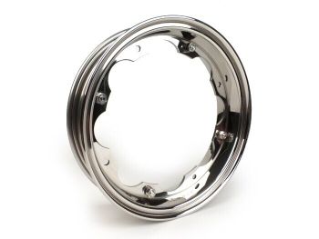 Wheel rim -BGM PRO- Lambretta LI (series 1-3), LI S, SX, TV (series 2-3) - stainless steel, polished
