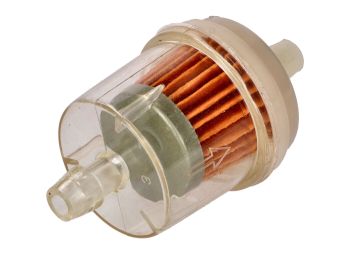 Fuel filter plastic 6mm transparent for Zündapp CS, CX, Hai, M 50, Bergsteiger, GTS, C, KS, Star, Hercules Prima, M, Optima, K Ultra, MK, Kreidler Florett, Flory