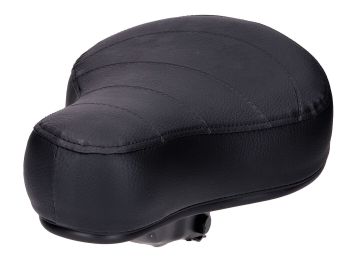 saddle / seat flat 60mm quilted black for Puch, Kreidler, Zündapp, Hercules, Vespa, Tomos, MBK moped