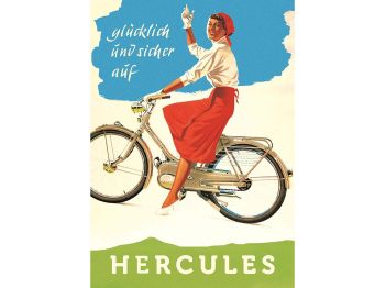 Advertising poster Hercules 42 cm high 29 wide for moped type 214