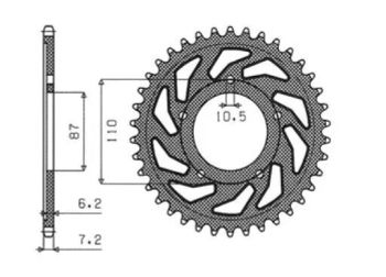 REAR SPROCKET 525 49T STEEL