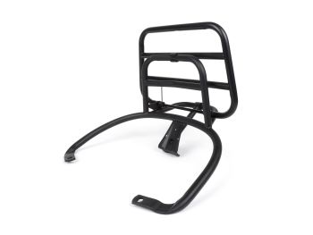Rear rack, fold down -MOTO NOSTRA- Vespa Primavera 50 (ZAPC53100, ZAPC53200), Vespa Primavera 125 (ZAPM81100), Vespa Primavera 150 (ZAPM81200), Vespa Sprint 50 (ZAPC53101, ZAPC53201), Vespa Sprint 125 (RP8M82111, ZAPM81300, ZAPM81301) - black