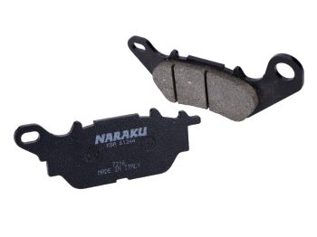 Brake pads Naraku organic for Voge SR1, Yamaha Crypton, Delight, N-Max, Tricity, Vity XC, XSR, YBR, YS