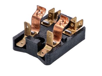 fuse box 2-pole 6-plug-in for Simson S50, S51, S53, S70, S83, SR50, SR80, KR51/2, KR51/1, SR4-1, SR4-2, SR4-3, SR4-4