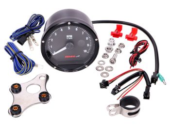 tachometer Koso Analog black 10000rpm Ø=85mm
