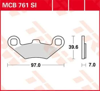 BRAKE PAD TRW MCB761SI