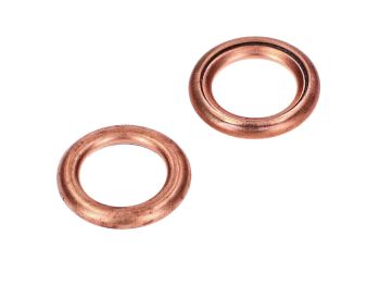Sealing ring copper 2 pieces for Kreidler Flory MF 12, 13, 20, 22, Florett LF, LH egg tank