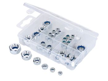 Nut assortment self-locking metric M4 - M12 53-piece