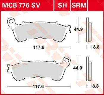 BRAKE PAD TRW MCB776SV