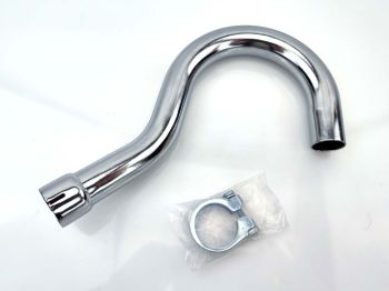 Exhaust manifold steel 32mm cylinder connection 30mm exhaust connection with manifold clamp for Zündapp, RS 50, scooter type 561