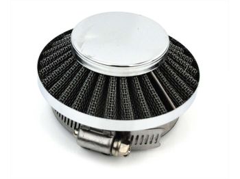 Air filter 60mm 87mm 46mm chrome for Hercules, Zündapp, Kreidler, Puch, KTM, DKW, Piaggio, Garelli