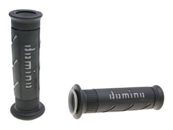 handlebar grip set Domino A250 on-road black / grey open end grips