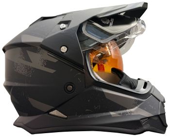 Timeless Snowtrail Chaos Snowmobile helmet, Adventure mattblack/grey XL